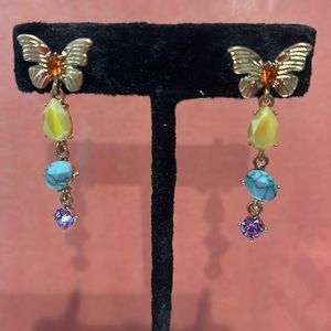 Dainty Butterfly Earrings-Yellow, Turquoise & Lavender-Boutique